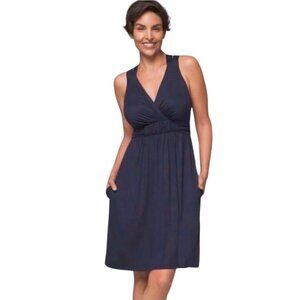Soma Cross Back Strap Bra Short Dress, Maritime Navy Blue, NWT, Sz M
